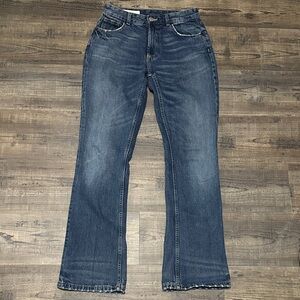 Zara Women's Flare Jeans in Deep Blue